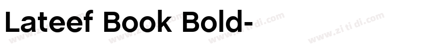 Lateef Book Bold字体转换